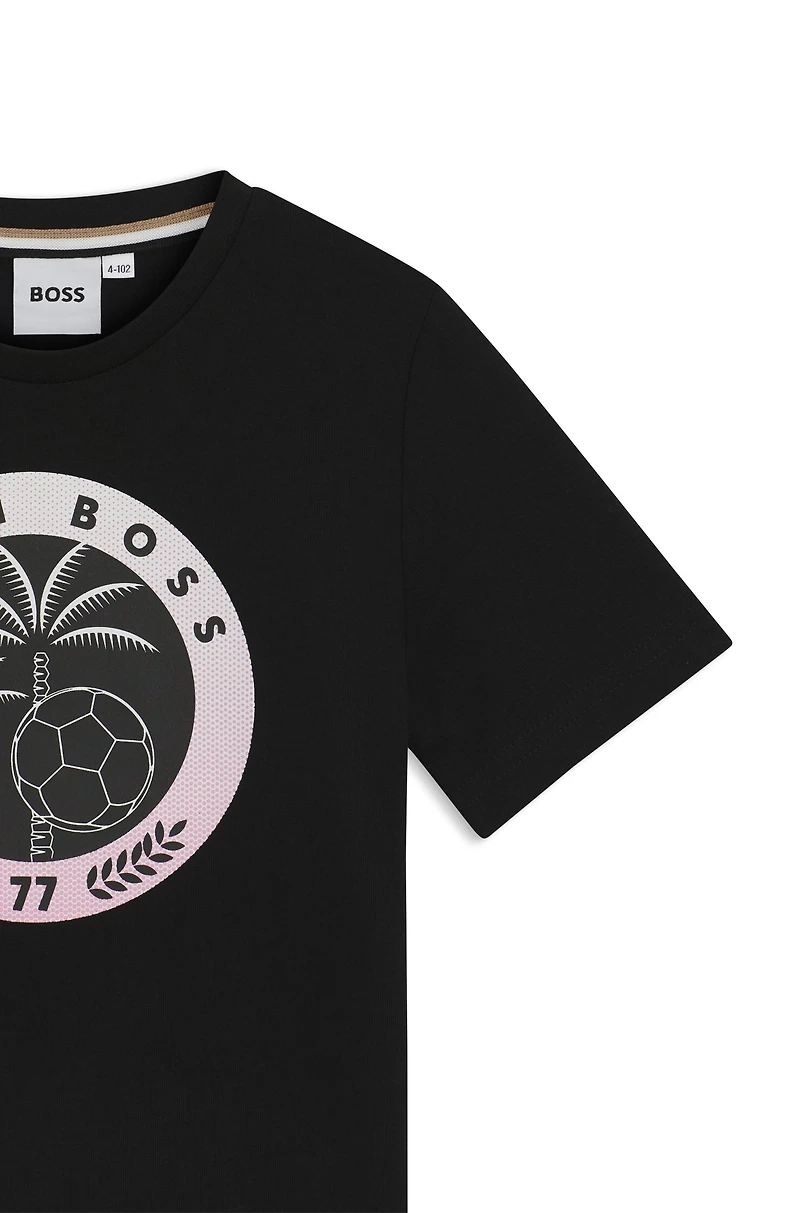 Kids' printed-artwork T-shirt cotton