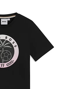 Kids' printed-artwork T-shirt cotton