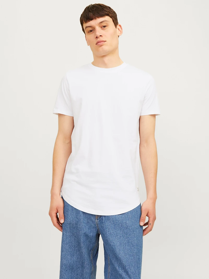 Long Line Fit O-Neck T-Shirt | Jack & Jones