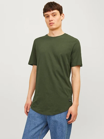 Long Line Fit O-Neck T-Shirt | Jack & Jones