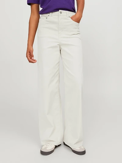 High-Rise Wide Leg Fit Corduroy Pants | Jack & Jones®