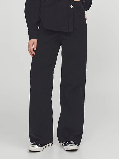 High-Rise Wide Leg Fit Corduroy Pants | Jack & Jones