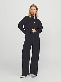 High-Rise Wide Leg Fit Corduroy Pants | Jack & Jones