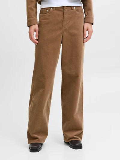 Pantalon en velours à taille haute et jambe large | Jack & Jones®