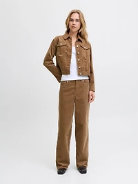 High-Rise Wide Leg Fit Corduroy Pants | Jack & Jones®