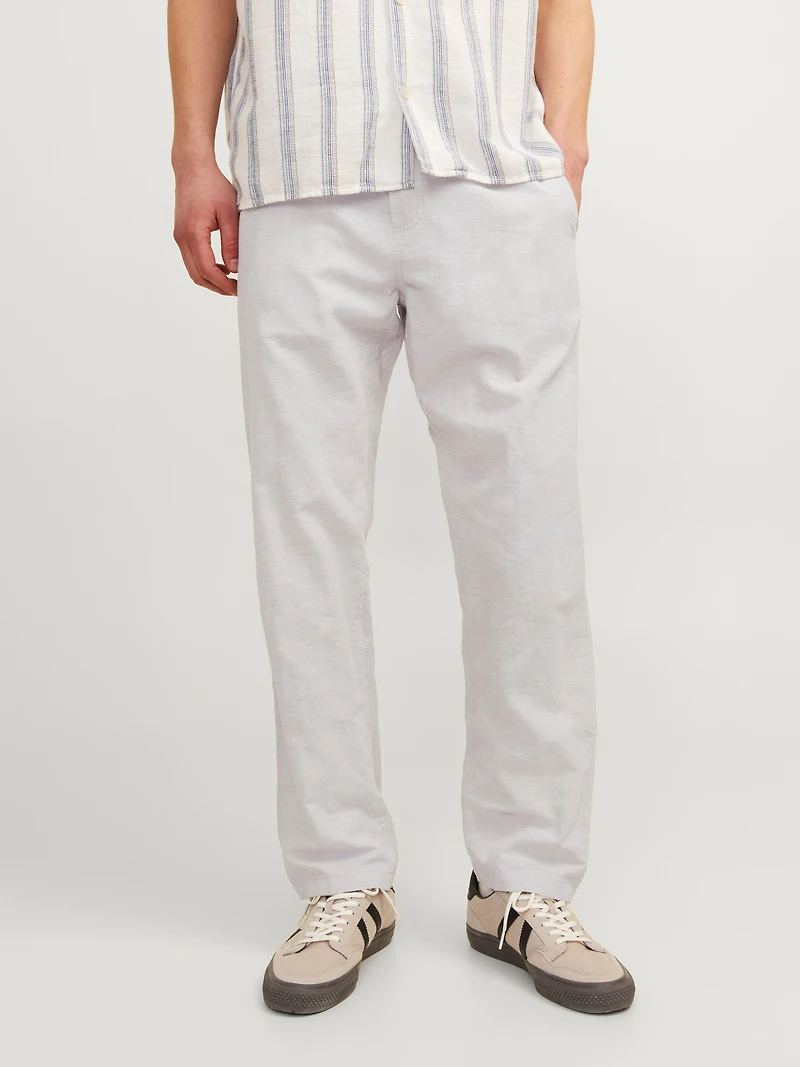 Pantalon mélange en lin à coupe décontractée | Jack & Jones®