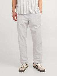 Pantalon mélange en lin à coupe décontractée | Jack & Jones®