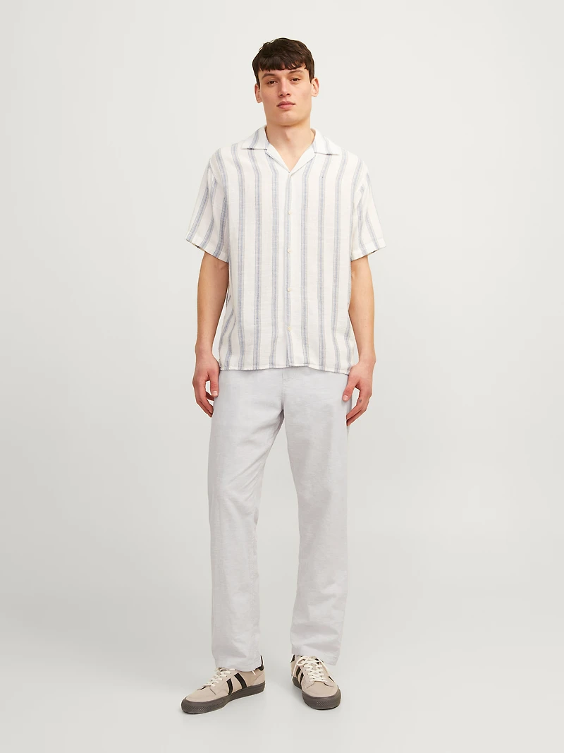 Relaxed Fit Linen-Blend Pants | Jack & Jones®