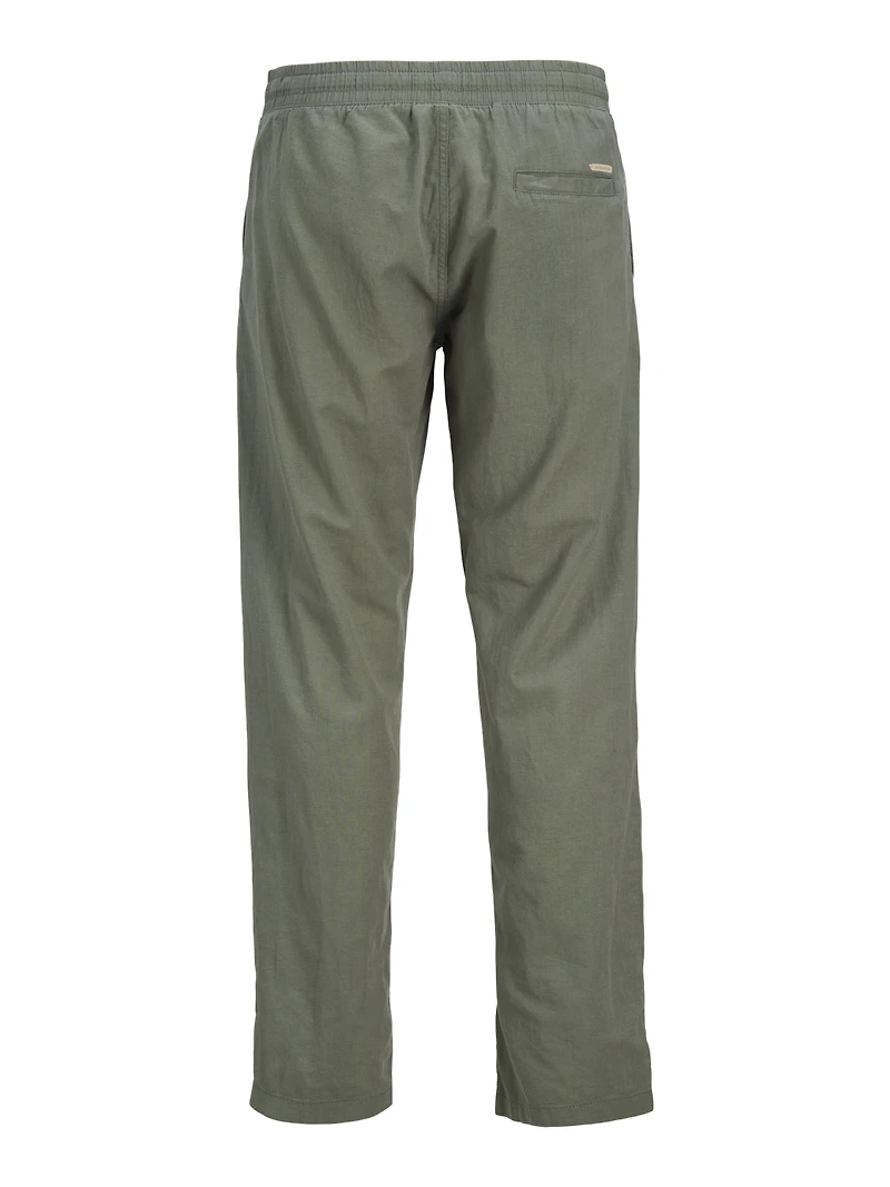 Pantalon mélange en lin à coupe décontractée | Jack & Jones