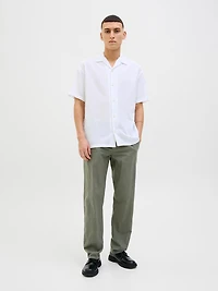 Pantalon mélange en lin à coupe décontractée | Jack & Jones