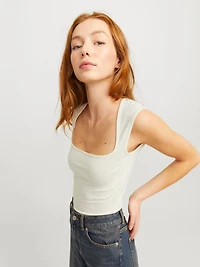 Stretch Fit Square Neck Top | Jack & Jones®
