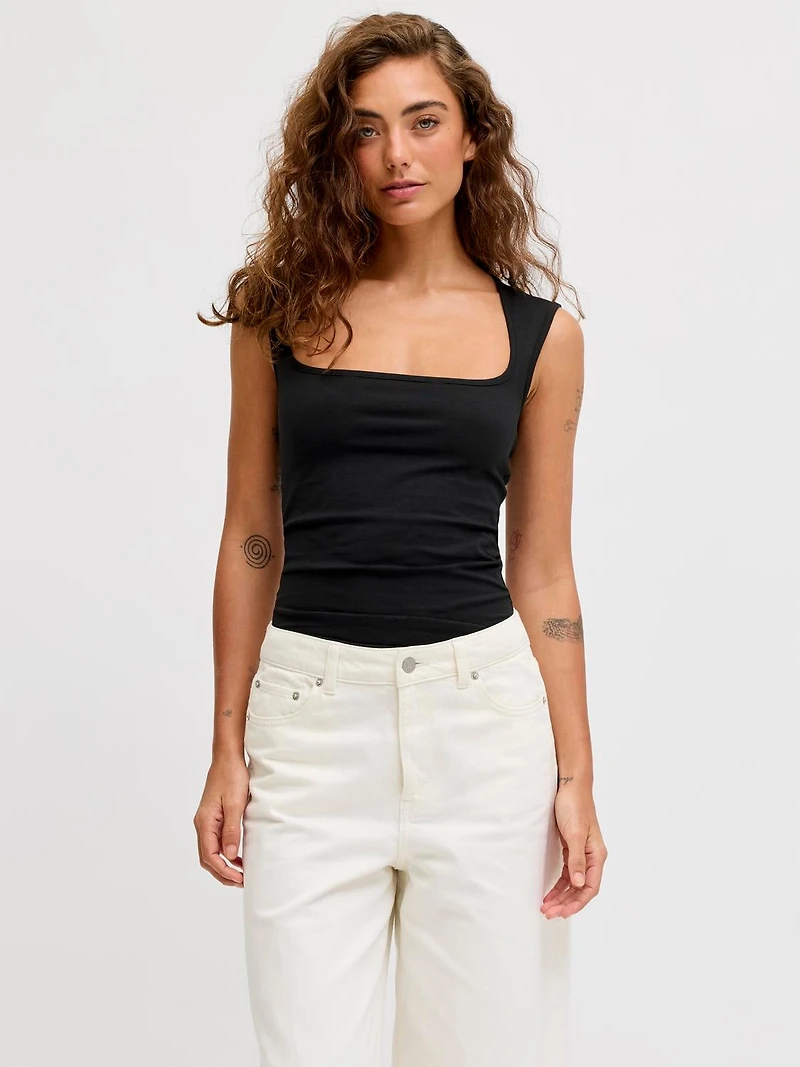 Stretch Fit Square Neck Top | Jack & Jones