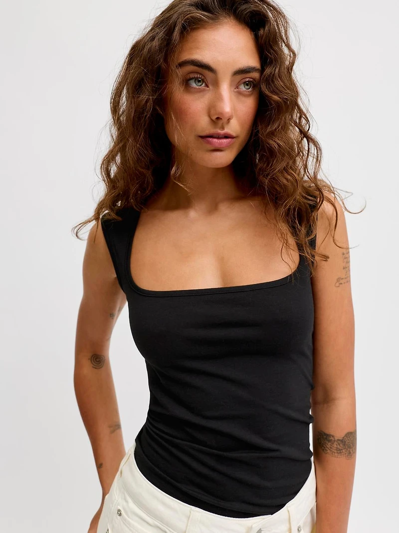 Stretch Fit Square Neck Top | Jack & Jones