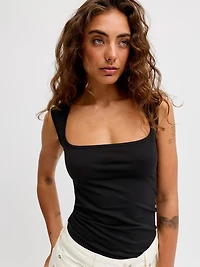 Stretch Fit Square Neck Top | Jack & Jones