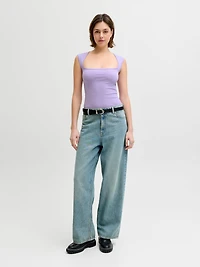 Stretch Fit Square Neck Top | Jack & Jones