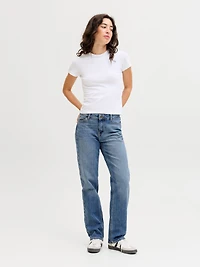 NICE Mid-Rise Slim Straight Fit Jeans | Jack & Jones