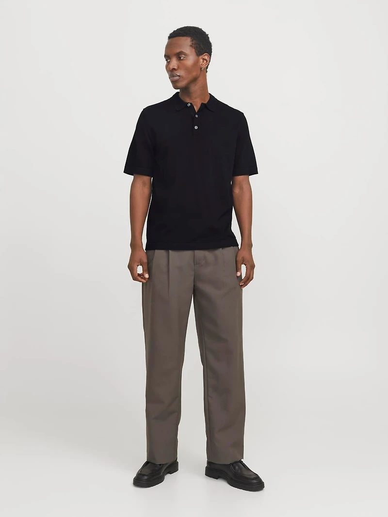 Relaxed Fit Knitted Polo-Shirt | Jack & Jones
