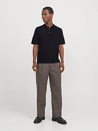 Relaxed Fit Knitted Polo-Shirt | Jack & Jones
