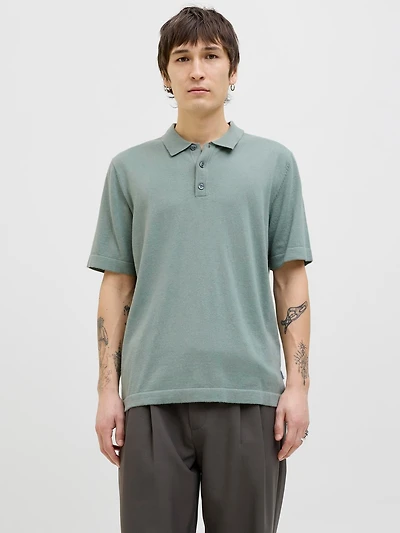 Relaxed Fit Knitted Polo-Shirt | Jack & Jones®