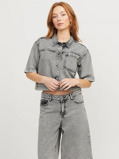 Chemise courte en denim à coupe confort | Jack & Jones®
