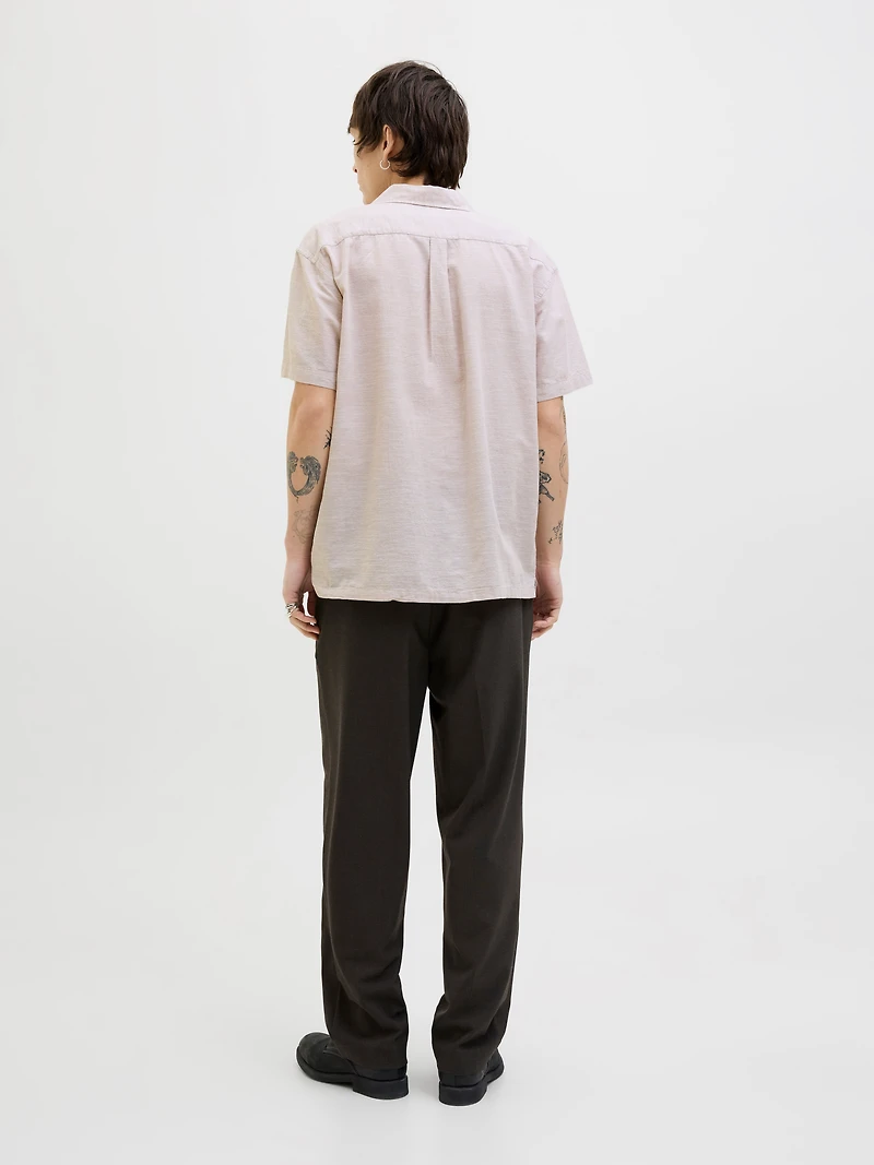 Chemise mélange en lin à coupe décontractée | Jack & Jones
