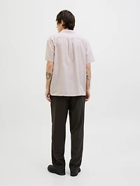 Chemise mélange en lin à coupe décontractée | Jack & Jones