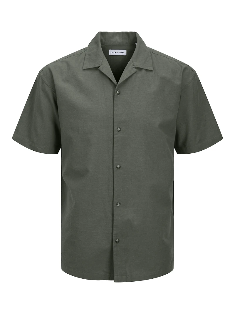 Chemise mélange en lin à coupe décontractée | Jack & Jones