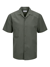 Chemise mélange en lin à coupe décontractée | Jack & Jones