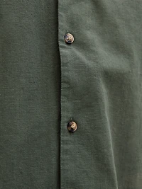 Chemise mélange en lin à coupe décontractée | Jack & Jones