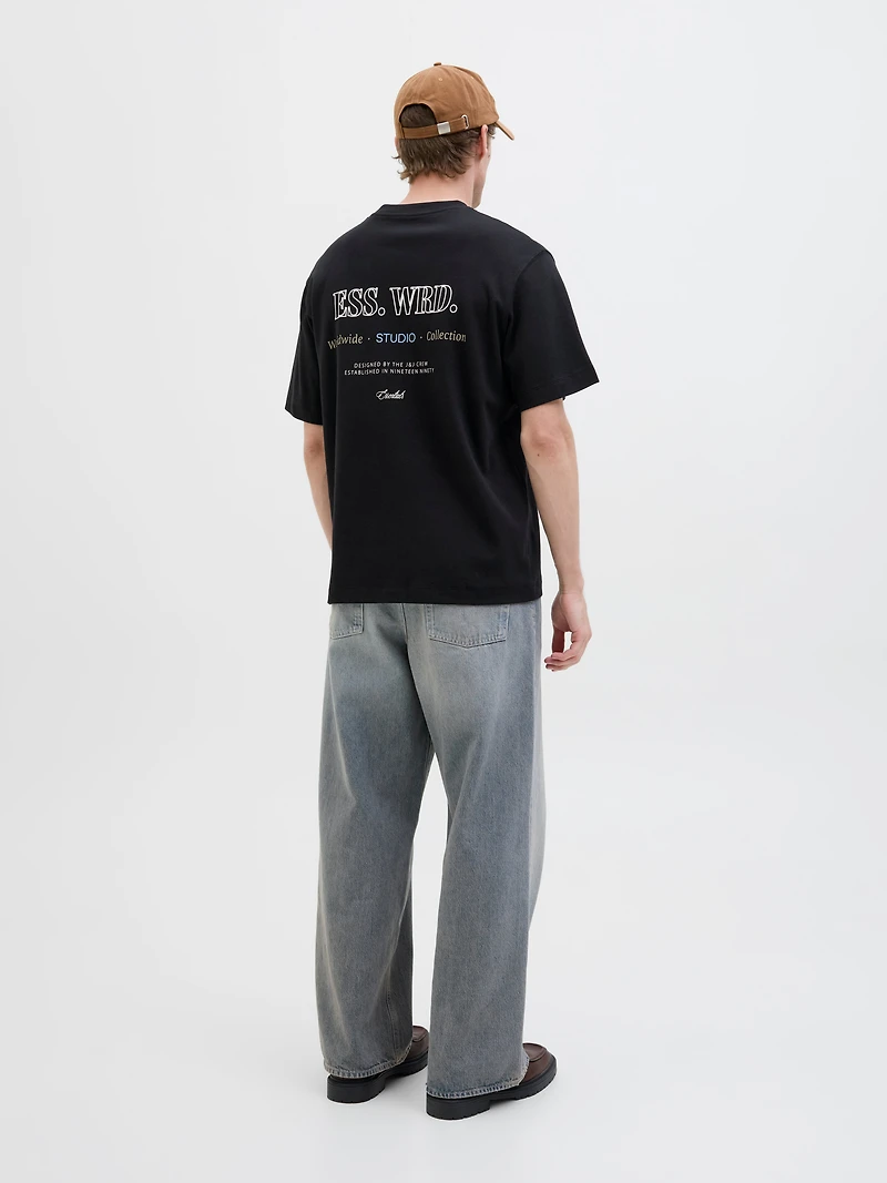 Wide Fit Round Neck T-Shirt | Jack & Jones