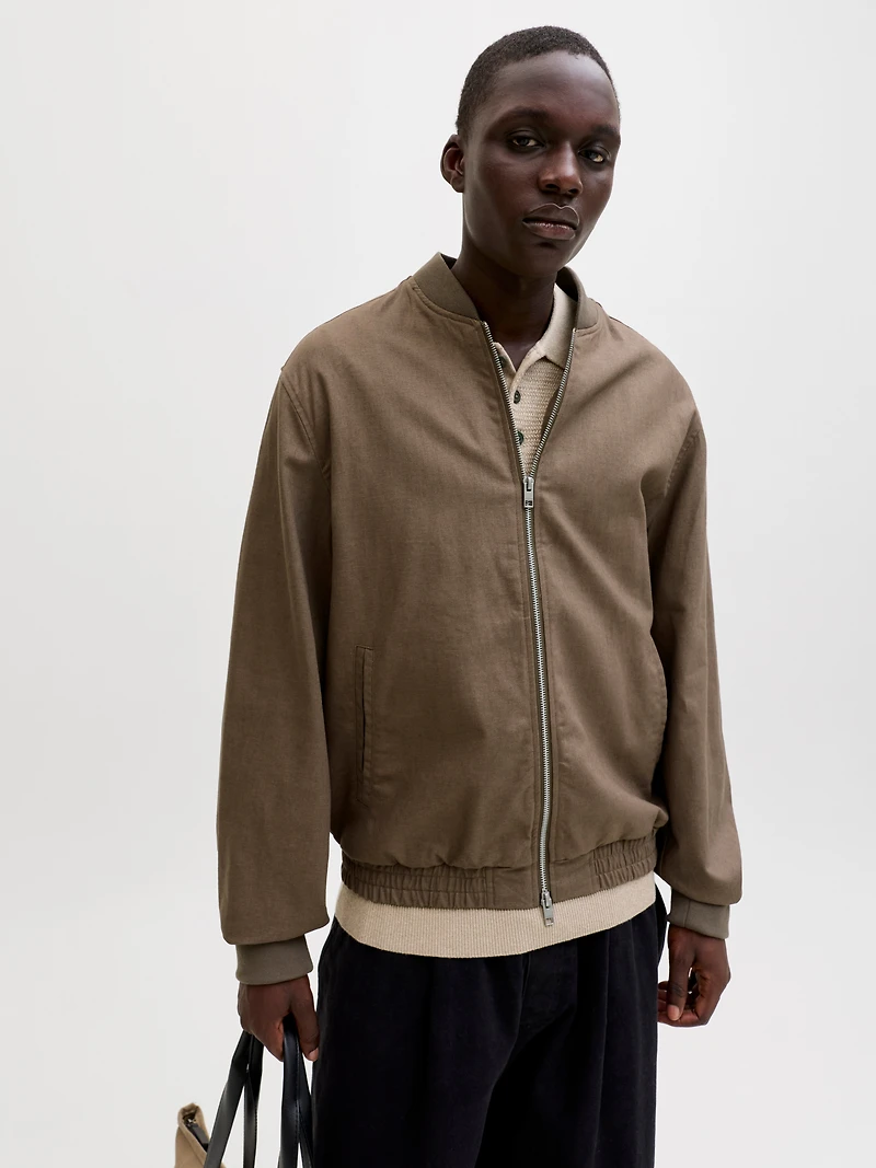 Linen-Blend Bomber Jacket | Jack & Jones®