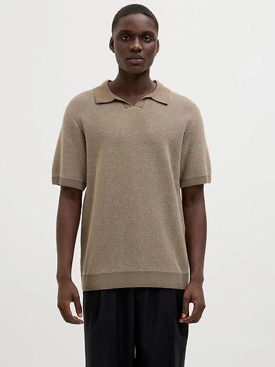 Polo en maille Col fendu Coupe régulière | Jack & Jones