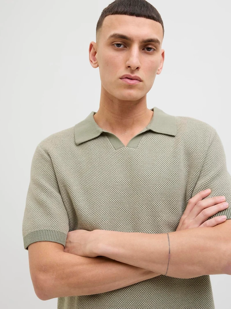 Polo en maille Col fendu Coupe régulière | Jack & Jones