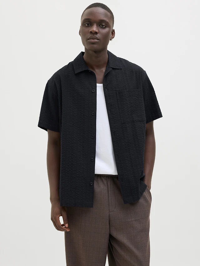 JACK & JONES Shirt 'JJEPaulos' in Nachtblauw, Blauw Gemêleerd | ABOUT YOU