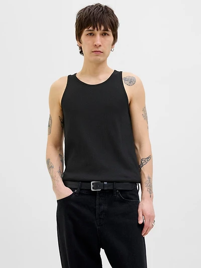 Rib Fit Crew neck Tank Top | Jack & Jones