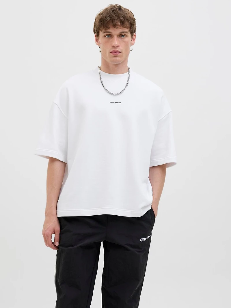 T-shirt en coton ouaté coupe ample | Jack & Jones