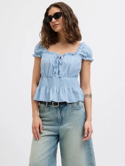 Smocked Peplum Blouse | Jack & Jones®