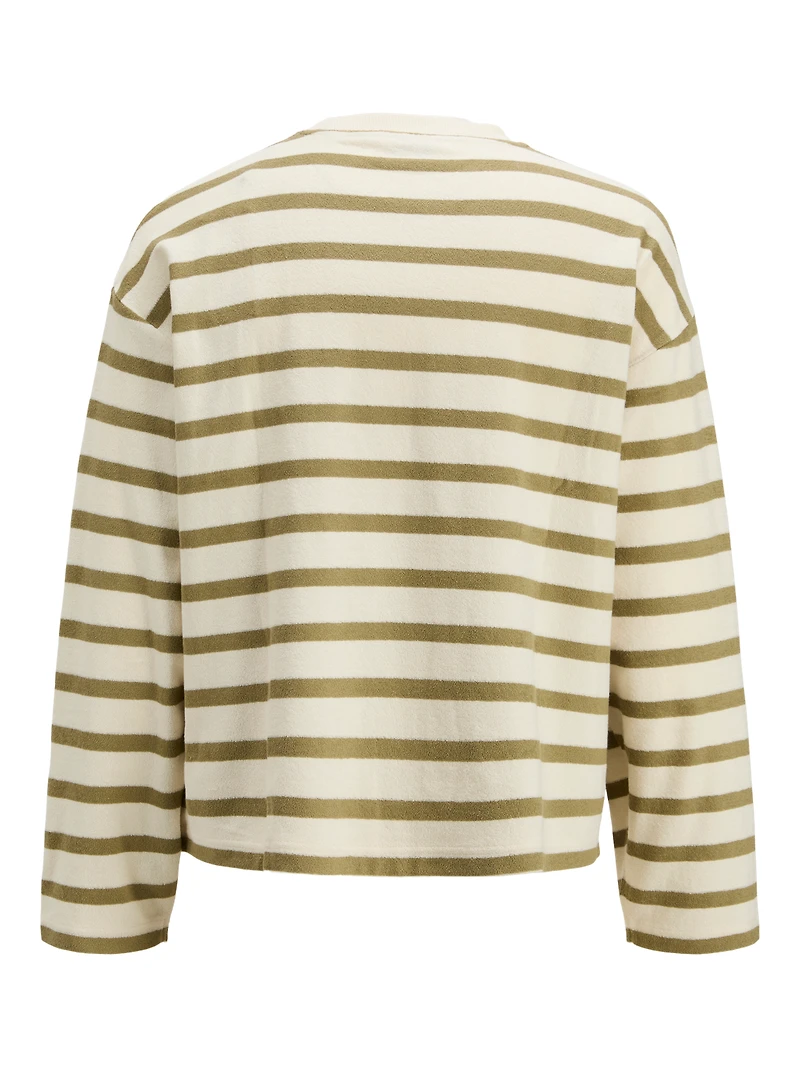 Oversized Cropped Fit Crew neck Set sleeves Sweatshirt | Jack & Jones