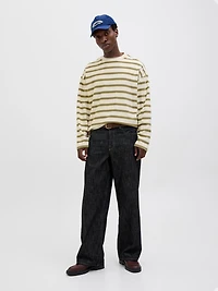 Oversized Cropped Fit Crew neck Set sleeves Sweatshirt | Jack & Jones