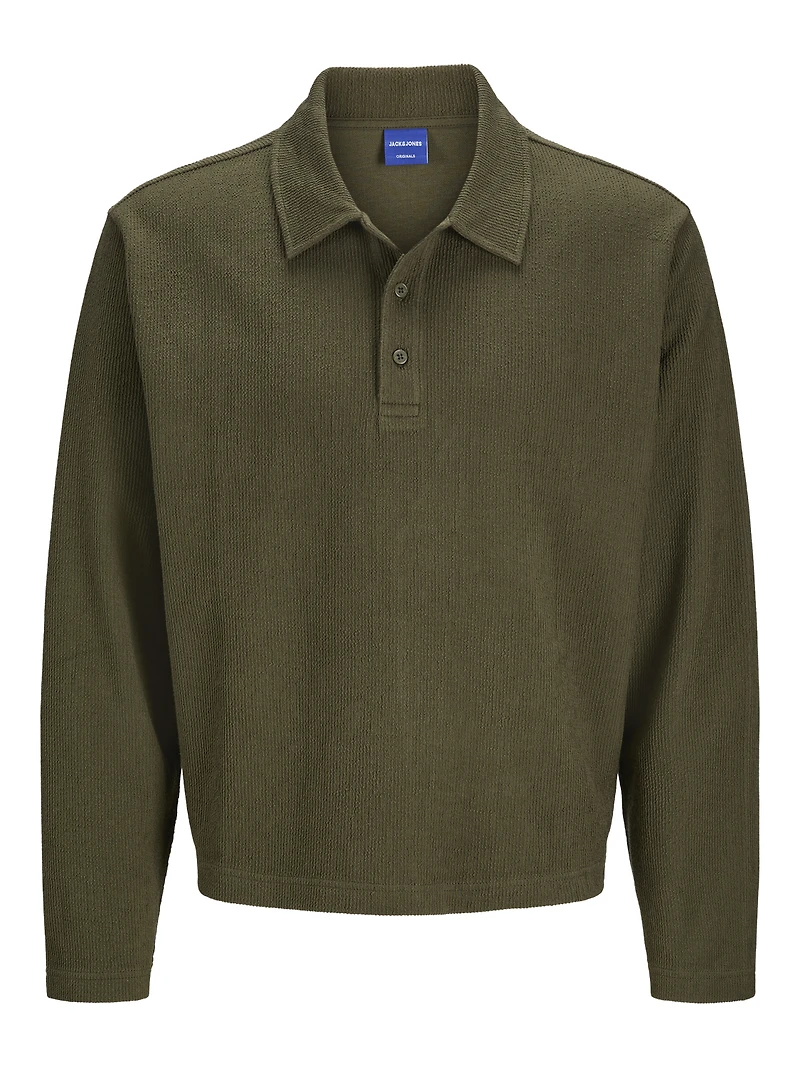 Chandail polo à manches longues ample | Jack & Jones®