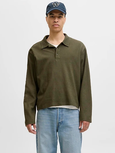 Loose Fit Polo Set sleeves Sweatshirt | Jack & Jones