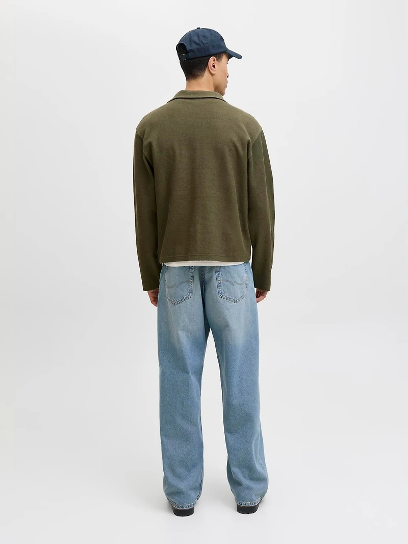 Loose Fit Polo Set sleeves Sweatshirt | Jack & Jones