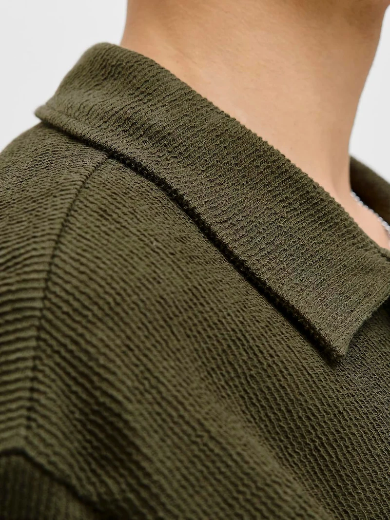 Loose Fit Polo Set sleeves Sweatshirt | Jack & Jones