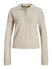 Loose Fit Polo Ribbed cuffs Knitted Polo-Shirt | Jack & Jones®