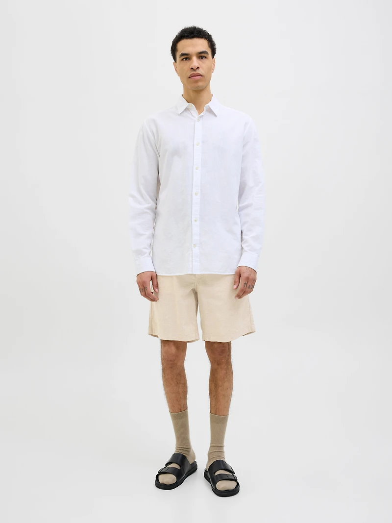 Relaxed Fit Linen-blend Shorts | Jack & Jones®