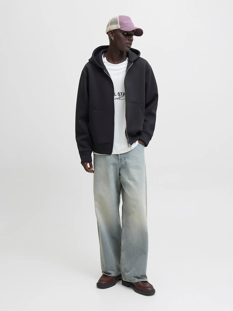 Loose Fit Zip-Up Hoodie | Jack & Jones