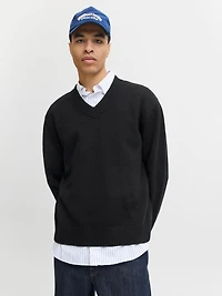 Loose Fit V-Neck Sweater | Jack & Jones