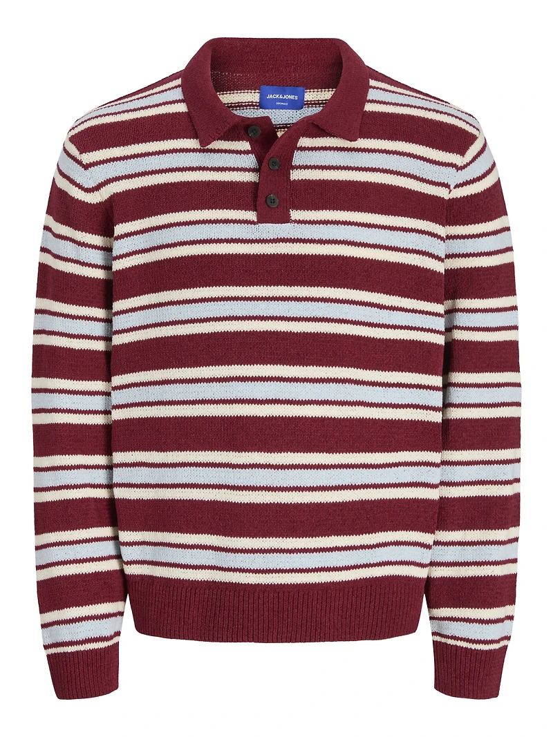 Relaxed Fit Knitted Polo-Shirt | Jack & Jones