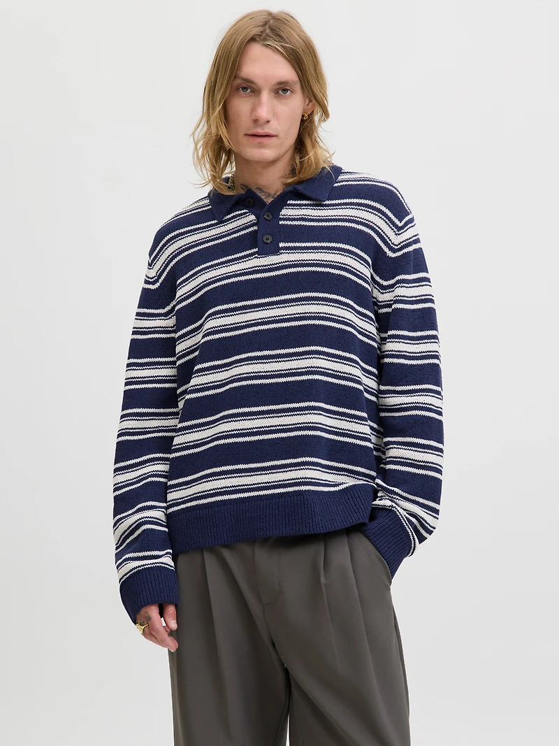 Relaxed Fit Knitted Polo-Shirt | Jack & Jones