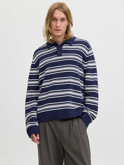 Relaxed Fit Knitted Polo-Shirt | Jack & Jones